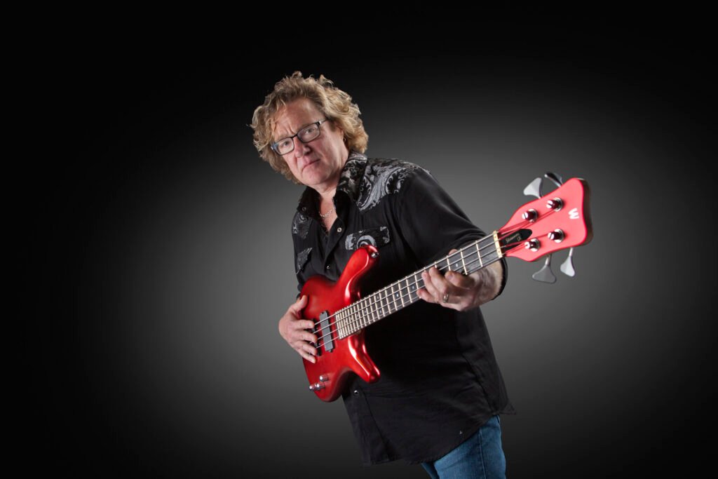 Stu Hamm performing live with bass guitar, legendary fusion bassist and two-handed tapping pioneer